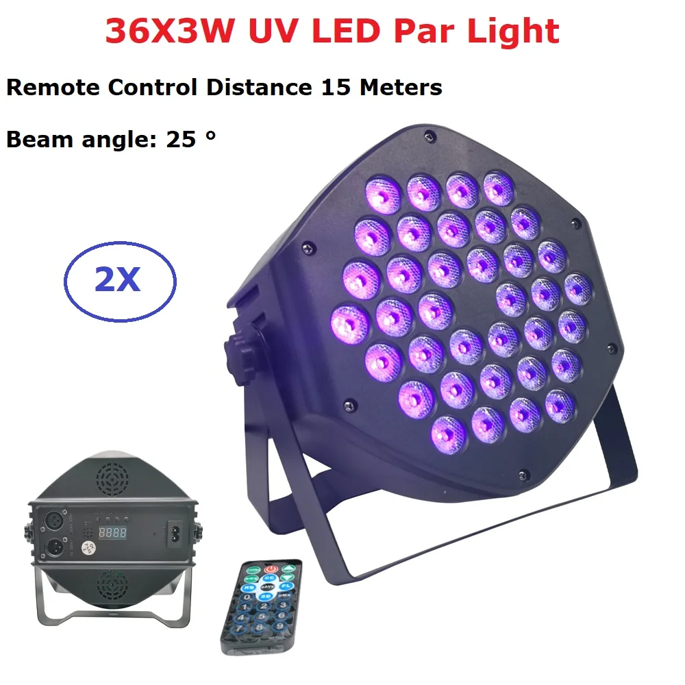 Светодиодный Par Светильник s 36X3 Вт DJ УФ светильник DMX 512 контроль промывки диско
