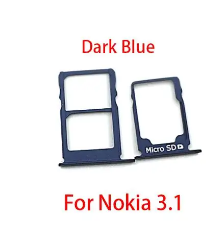 Держатель лотка для sim-карты для Nokia 5 5,1/для Nokia 3 3,1 Запасная часть - Цвет: Nokia 3.1 Dark blue
