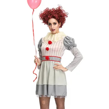 

Halloween Carnival Purim Costume Cosplay Horror Clown Dress Demon Stunning Party Dress Uniform for women Fancy Dress