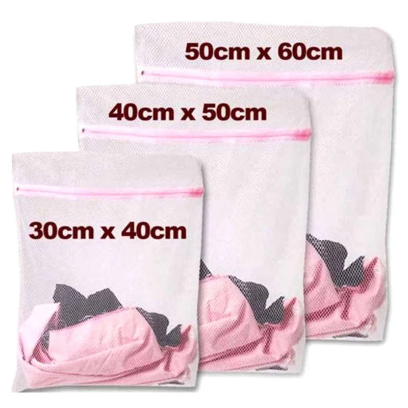 Laundry Washing Mesh Net Lingerie Underwear Bra Clothes Socks Zip Wash Bag Travel Clothes Bra Stocking Underwear Storage Net