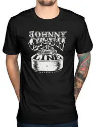 Официальная футболка с надписью «Johnny Cash Walk The Line», хлопковая футболка с надписью «Love» и принтом «старый флаг», винтажная графическая