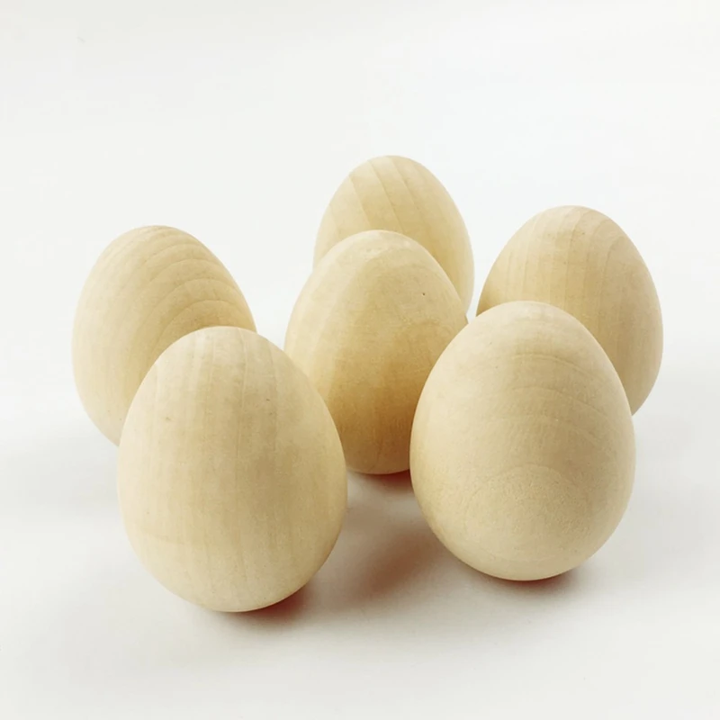 discount  Let'S Make 10 Wooden Easter Eggs Diy Unfinished Wooden Eggs And Decorate Their Own Toys.