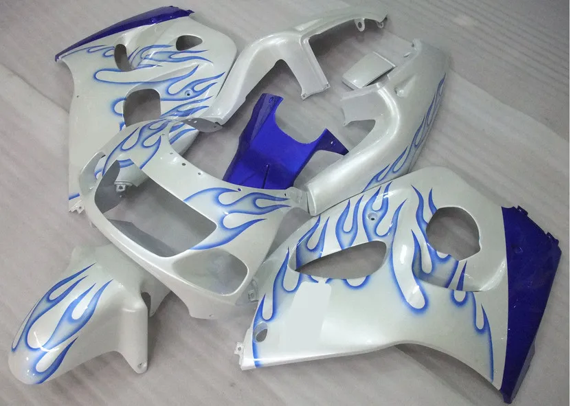 ABS мотоцикл Обтекатели подходит для suzuki SRAD gsxr600 gsxr750 1996-2000 96 97 98 99 ABS пластик Cowlings комплект голубое пламя