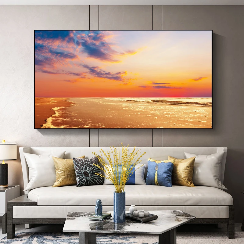 RELIABLI Арт холст Картины пейзаж картины Sunset Beach настенные художественные плакаты и