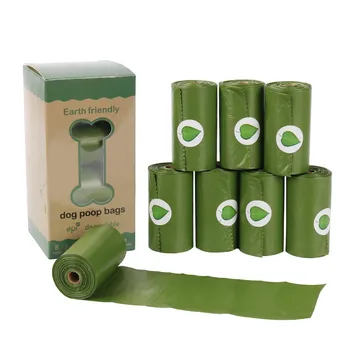 

8Rolls Dog Poop Bags Bio degradeable Environmental Protection Pet Trash Bags Outdoor Pet Garbage Bag 23cmx33cm