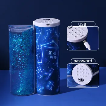 

2020 Pencil Case Creative Cute Quicksand Pencil Box Solar Calculator Estojo Escolar School Supplies Password Estuche Escolar