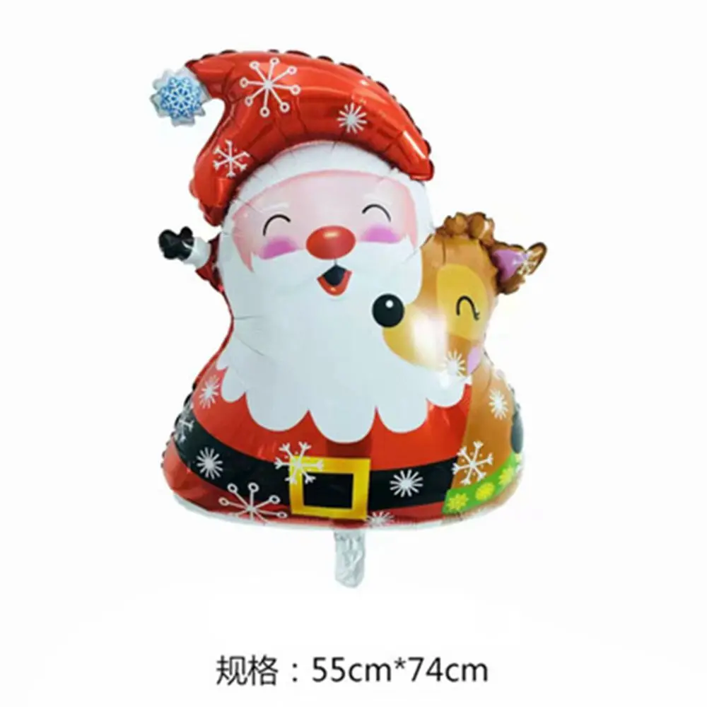 Santa Claus Новинка, рождественские воздушные шары, рождественские воздушные шары из алюминиевой пленки, шары Санта-Клаус, лось, снеговик, пингвин, воздушные шары, семейные вечерние украшения, Chris - Цвет: Santa Claus