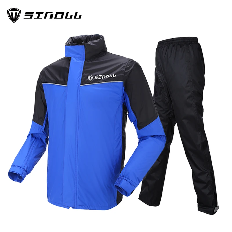 

Outdoor Waterproof Raincoat Men Motorcycle Pants Suit Adult Raincoat with Pants Men Motorcycle Riding Rain Jacket Rainwear AYY25
