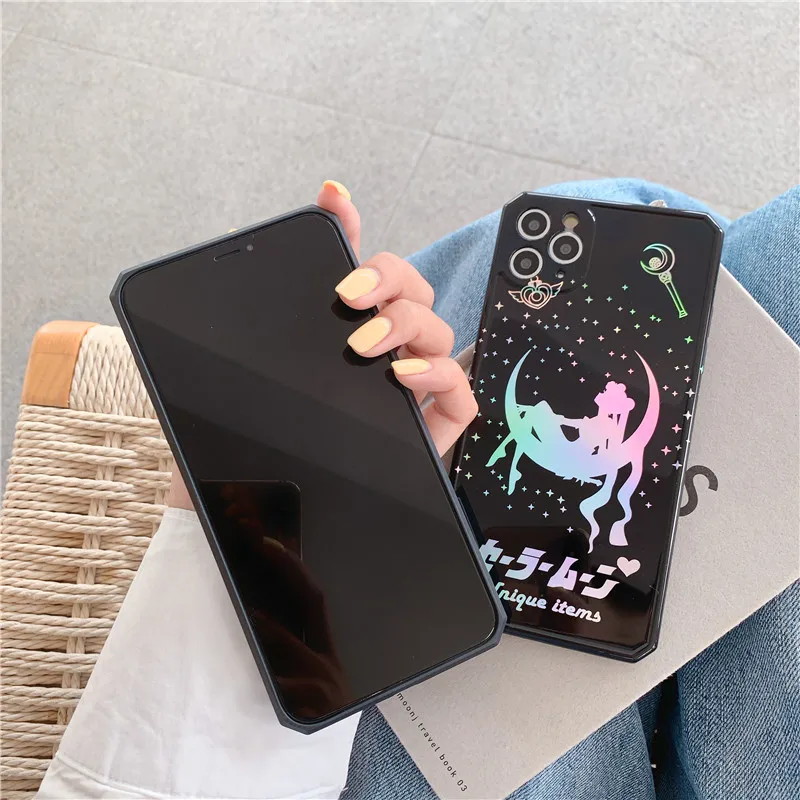 Чехол для телефона Laser Сейлор Мун iPhone 7 8 Plus X XS Max Xr 11 Pro мягкий силиконовый IMD чехол