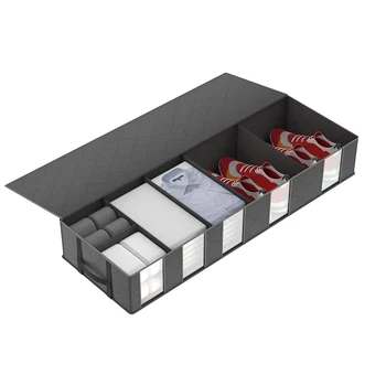 

Under Bed Clothes Storage Bags Dustproof Container Clothes Shoes Underwear Organizer Foldable Home Organization