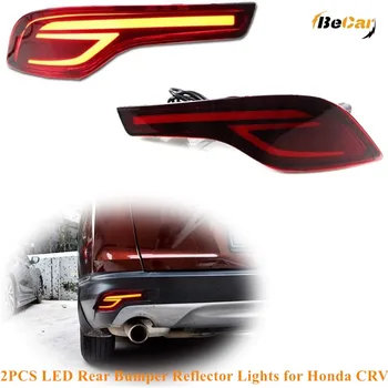 

2PCS LED Rear Bumper Reflectors Red Rear Fog Light Brake light & Tail Light Lamps For 2017 2018 2019 Honda CRV CR-V