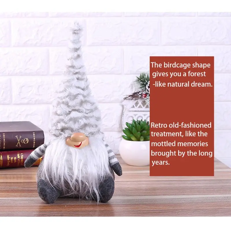 

Merry Christmas Elf Forest Doll Santa Gnome Ornaments Handmade Toy Desk Decor