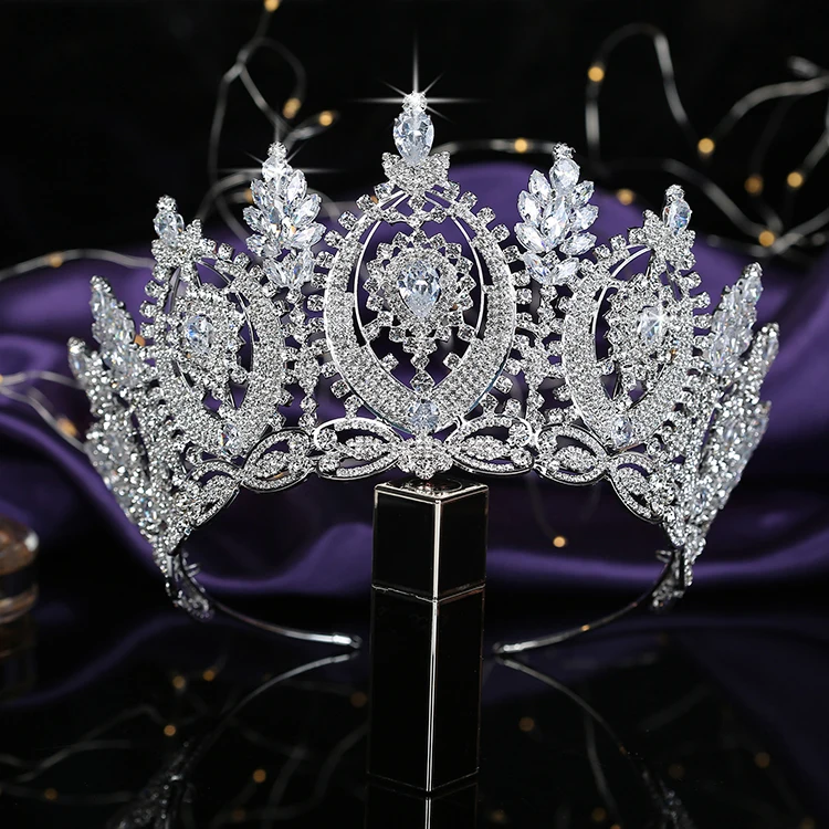 Tiaras And Crowns HADIYANA Classic Geometric Zircon Design Simple Elegant Women Wedding Hair Accessories BC4573 Haar Sieraden
