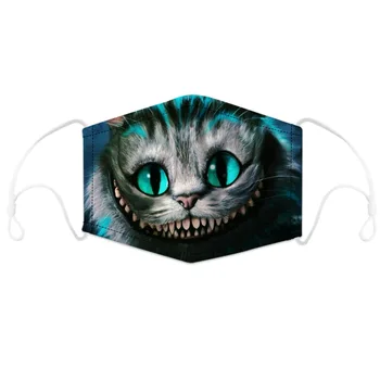 

Animal Wolf Cat Printing Reusable Protective PM2.5 Filter Paper Mask Anti Dust Face Mask Bacteria Proof Flu Mask Mouth Mask