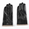 GOURS Genuine Leather Winter Gloves for Men Fashion Black Real Goatskin Wool Lining Warm Hand Driving Glove 2022 New Mittens 005 ► Photo 3/6
