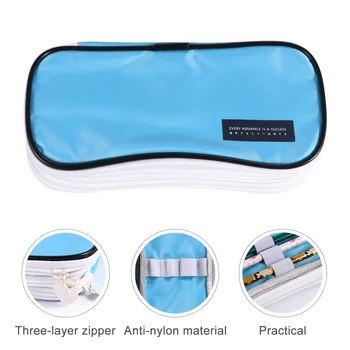 

1Pc Practical Pencil Holder Simple Pencil Organizer 3-layer Colored Pencil Case