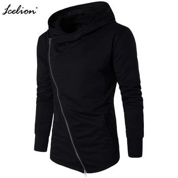 

LeeLion 2020 Autumn Hoodies Men Long Sleeve Slim Sweatshirts Fashion Solid Hip Hop Streetwear Hooded Sportswear High Quality