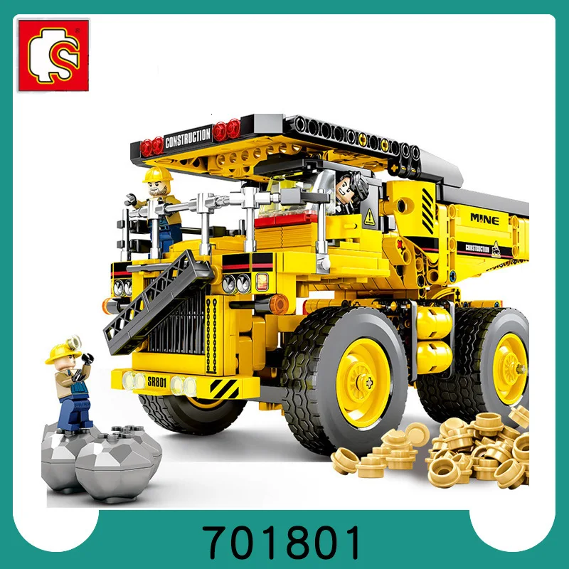 

Technology Mechanics Password Series Mine Transport Vehicle Children Alpinia Oxyphylla Assembling Toys Building Block