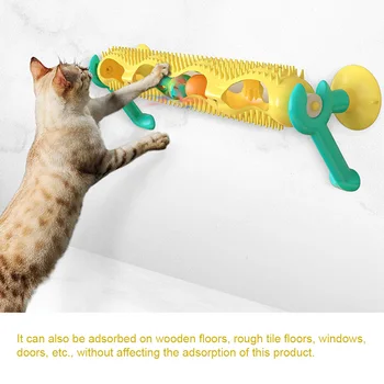 

Pet Track Ball Amusement Intelligence Interactive Playing Training Climbing Funny Bracket Suction Cup Games Cat Toy Accessory