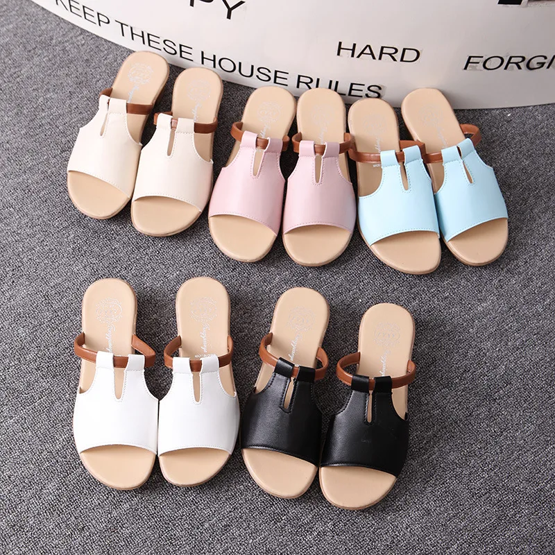 

2017 Summer New Style Korean-style Sandals Sandals Versitile Fashion Flat Casual Anti-slip WOMEN'S Shoes