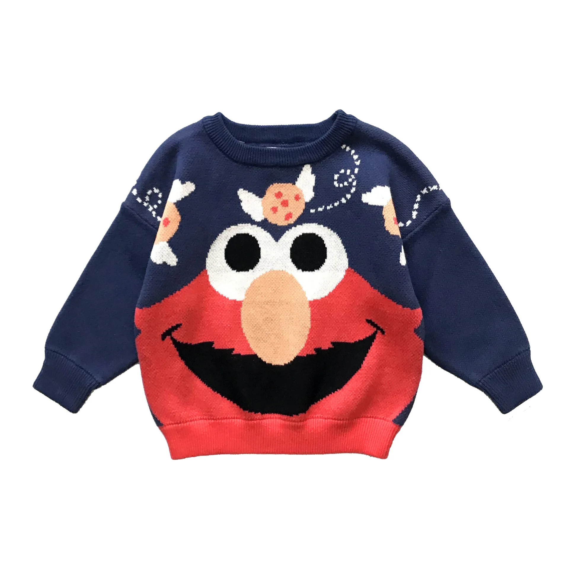 Tonytaobaby/Новинка; осенне-зимняя одежда для мальчиков и девочек; Детские свитера с милым рисунком из чистого хлопка