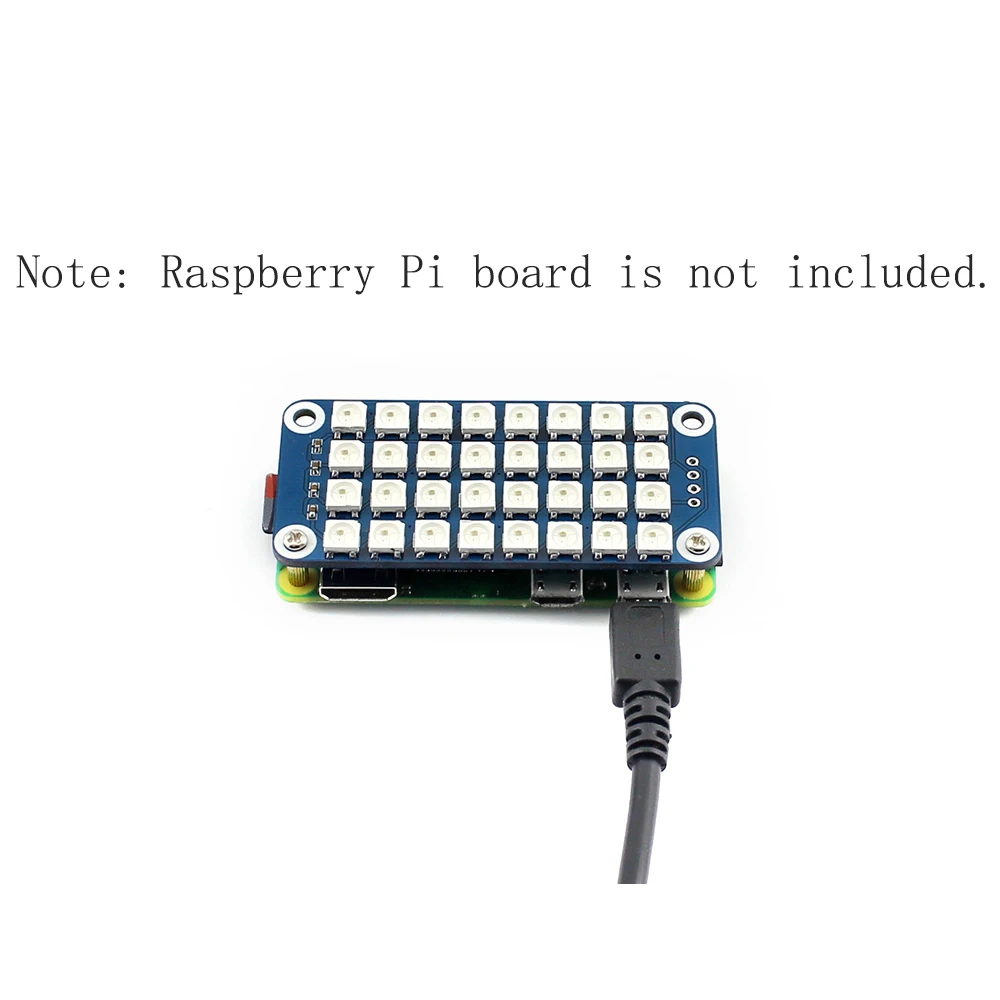Ws2812B Schermo Modulo Display A Matrice Di Punti Led Rgb 4X8 Hat For Rpi Raspberry Pi Zero W Wh 3B Plus 3 Model B 4 B+ 4B 4Gb 8Gb
