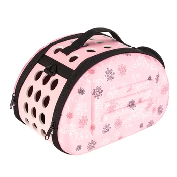 

Pet Carrier Bag Handbag Comfort Dog Travel Carry Purse For Small Animals Cat Puppy Gray/Pink [US-Stock]