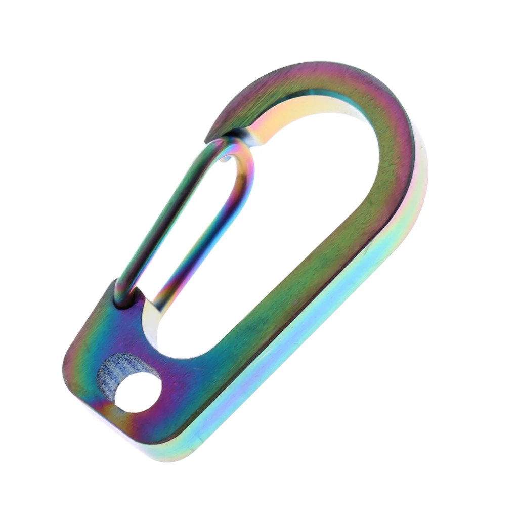 3pcs Ultra-light Titanium Alloy Carabiner Clip Keychain Quick Hook Buckle Outdoor Tools Camping Hiking Mountaineering Gadgets