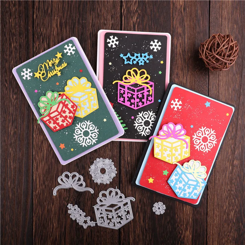

DiyArts Christmas Dies Gift Box Metal Cutting Dies for Craft Dies Scrapbooking Embossing Die Cut Stencil Cutting Dies