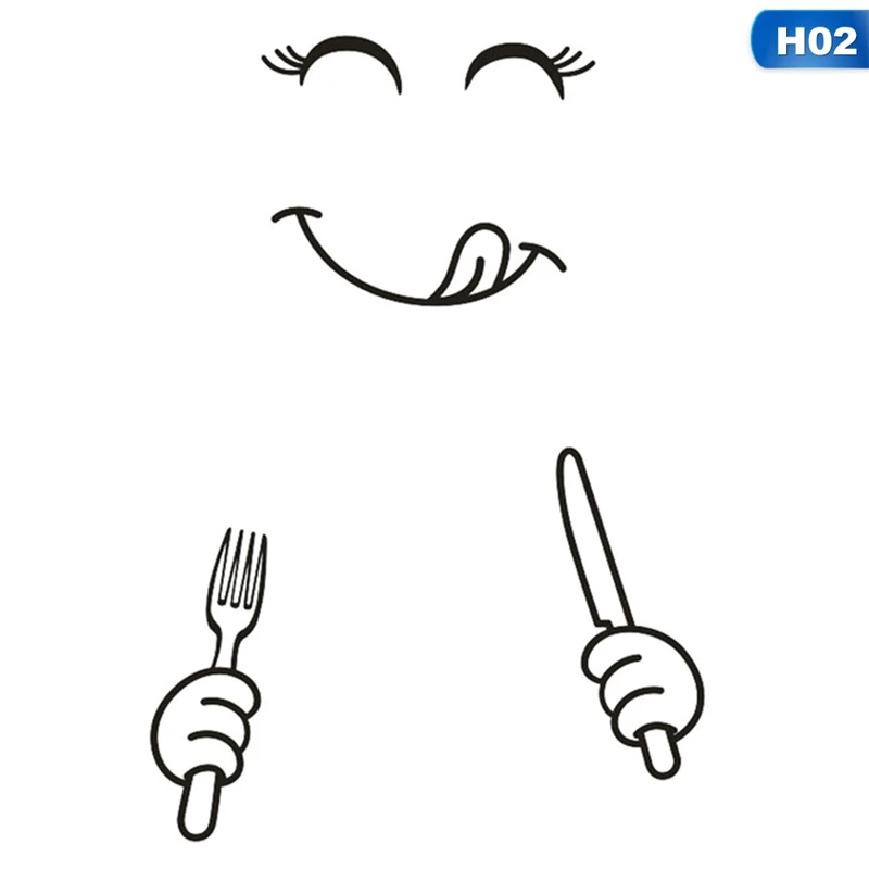 Smile Face стикер на стену Happy Delicious Face наклейки на холодильник для украшения мебели художественный плакат своими руками ПВХ