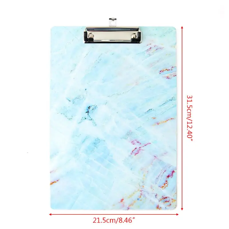 New A4 Marble Clipboard Writing Pad File Folders Board Clip Document Holder School Office Stationery Supplies