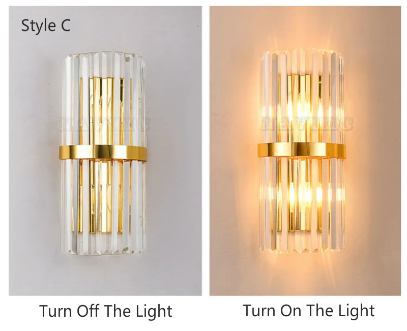 Современный хрустальный настенный светильник, золотой бра, светильник s AC110V 220 V, модный роскошный блеск, светильник для гостиной, спальни, светильники