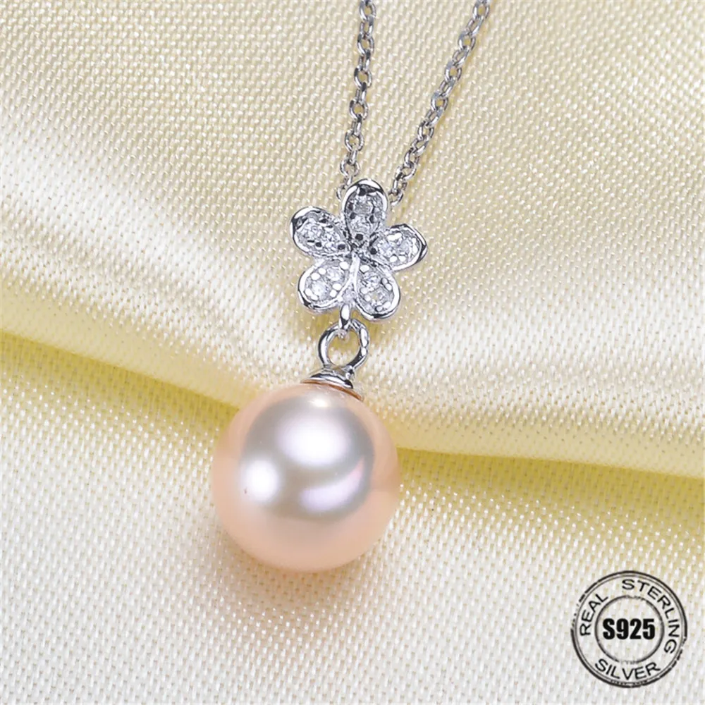 

New Arrival Silver Gold Color Pendant Mounts DIY oysters Pearl S925 Sterling Silver Pendant Findings Settings Jewelry Beads