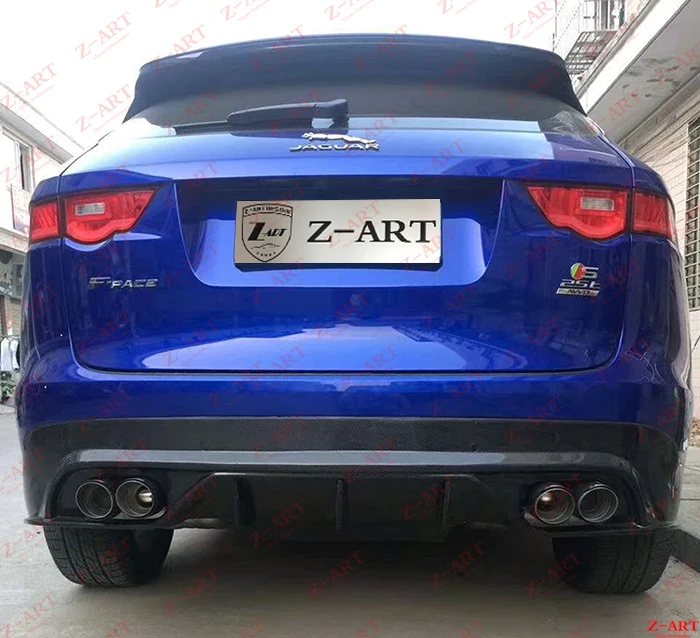 Z-ART для Jaguar F-PACE задний диффузор из углеродного волокна задняя Губка из углеродного волокна для Jaguar F-Pace задний подбородок из углеродного волокна