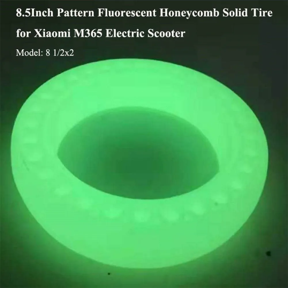 For Mijia M365 Luminous Shock Absorber Tires Luminous Shock Absorber Electric Bird Scooter Skateboard Solid Hole Tire Tyres