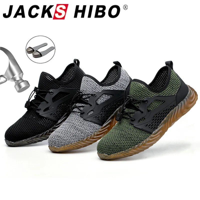 Safety-Shoes Boots Work-Sneakers Construction-Safety Men Summer Anti-Smashing Breathable