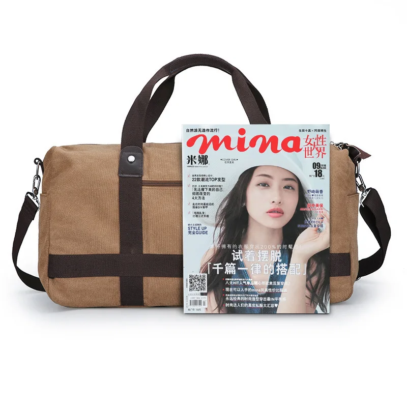 

Thinking Grazing Canvas Shoulder Handbag Luggage Bag Travel Bag Korean-style Wear-Resistant Large Backpack Large Capacity