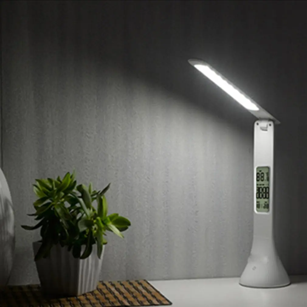 

Foldable Touch Desk Lamp 3-level Dimmable Eye-Care LED Reading Light Table Lamp with Digital Calendar 2018 New
