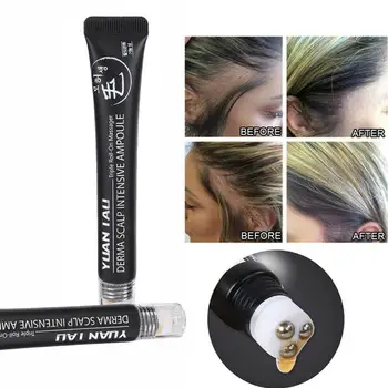 

1pcs Hair Line Growth Serum Derma Scalp Intensive Hair Loss Essence Ampoule Triple Roll Massager Fast Hair Regrow 20ml