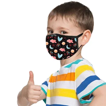 

Children's Planet Print Coton Mask Anti-pollution Dust-proof Breathable Kids Mask Washable Reusable Lot Masque Tissus Lavable