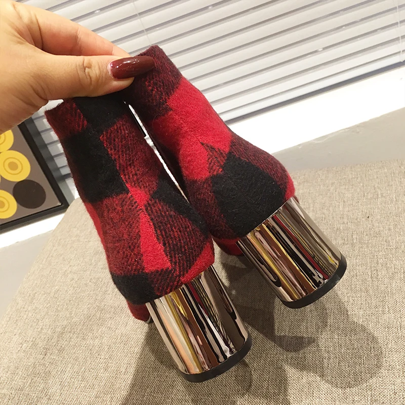 botas mujer invierno 2019 winter boots womens high heel boots ankle boots chelsea boots women western red boots booties woman
