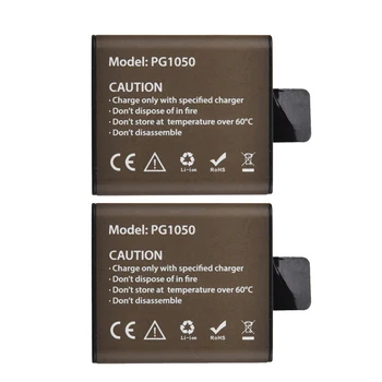 

2Pcs 3.7V 1050mAh PG1050 Action Camera Battery For EKEN H9 H9R H3 H3R H8PRO H8R SJ4000 SJCAM SJ5000 M10 Rechargeable batteries