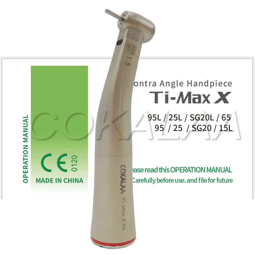 Стоматологический наконечник COKALAA TI MAX X95L DENTAL 1:5 увеличивающий контр угол с