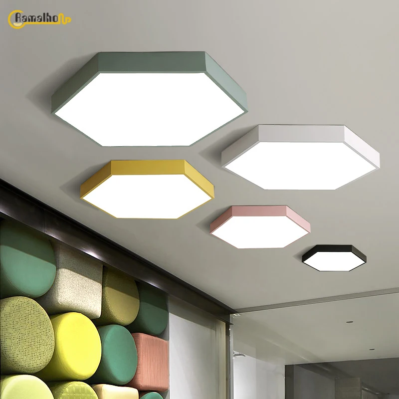 

Ultra-thin LED Ceiling Lamp Six-sided Living Room Bedroom Children's Room led Lighting Creative Study Flush Mount Ceiling Lights