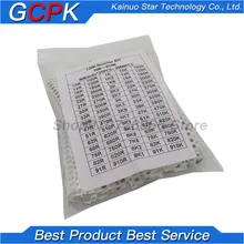2000 pces 1206 smd resistor kit sortido 1ohm-1m ohm 5% 80 valores * 25 pces = 2000 pces amostra kit