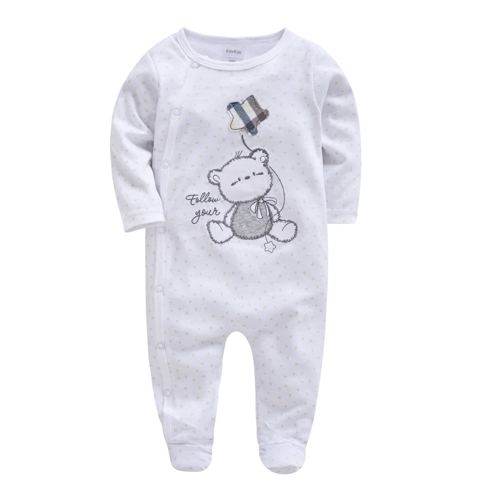 Honeyzone Newborn Baby Girl Clothes Neonato Vetement Bebe Garcon Animal Cartoon Baby Sleepsuit Full Sleeve Infant Romper 0-12M