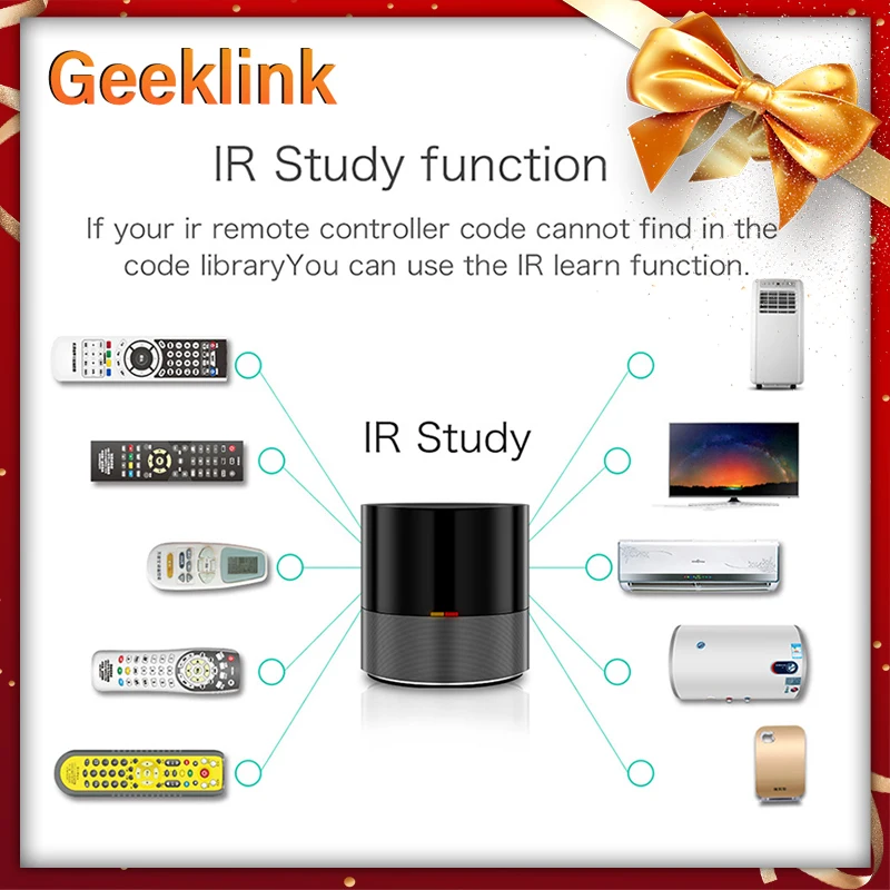 Универсальный Смарт пульт дистанционного управления Geeklink для умного дома Wi Fi ИК