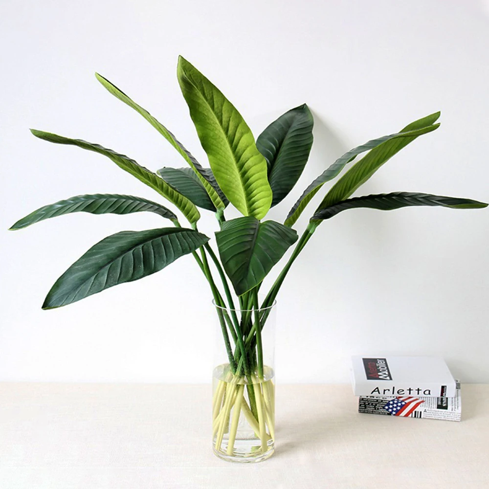 Simulation Scattered Tail Leaves For Living Room Wedding Venue Layout Flower Arrangement Matching Leaves Green Plant 1 Pc Leaves