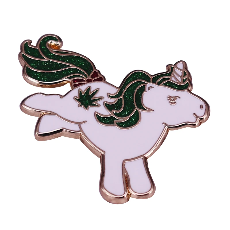 Magical Ponies Green Unicorn Lapel Pin Cute Party Gift
