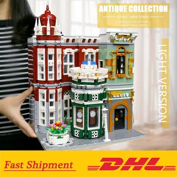 

Antique Shop Set with Light Kits compatible MOC-14041 Lepining Street View Modular Building Blocks Bricks Toy for Children